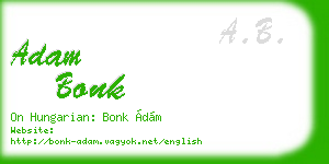 adam bonk business card