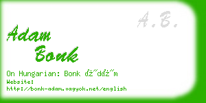 adam bonk business card